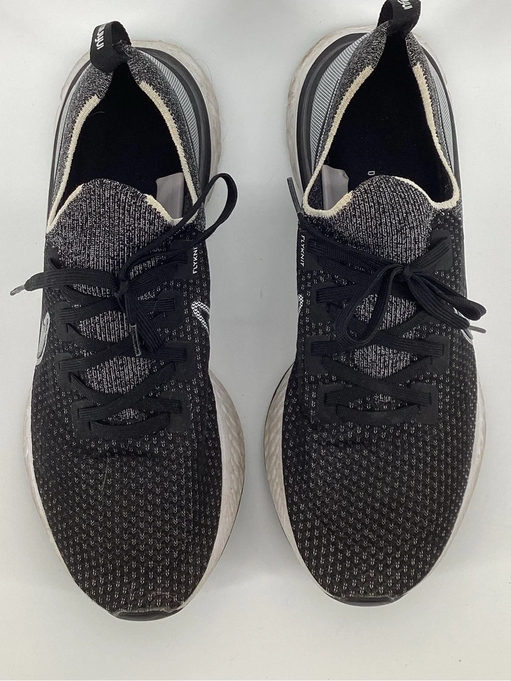 Nike Black & Gray Infinity React Knit Running Sneakers